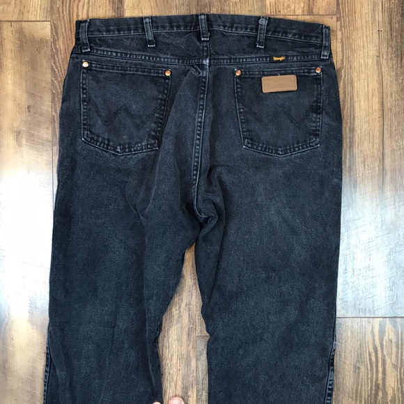 Wrangler Black Patch Cowboy Cut Jeans 13MWZ - Picture 9 of 9